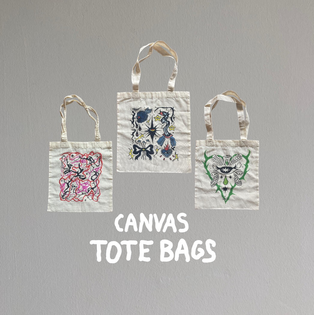 Hand painted bags